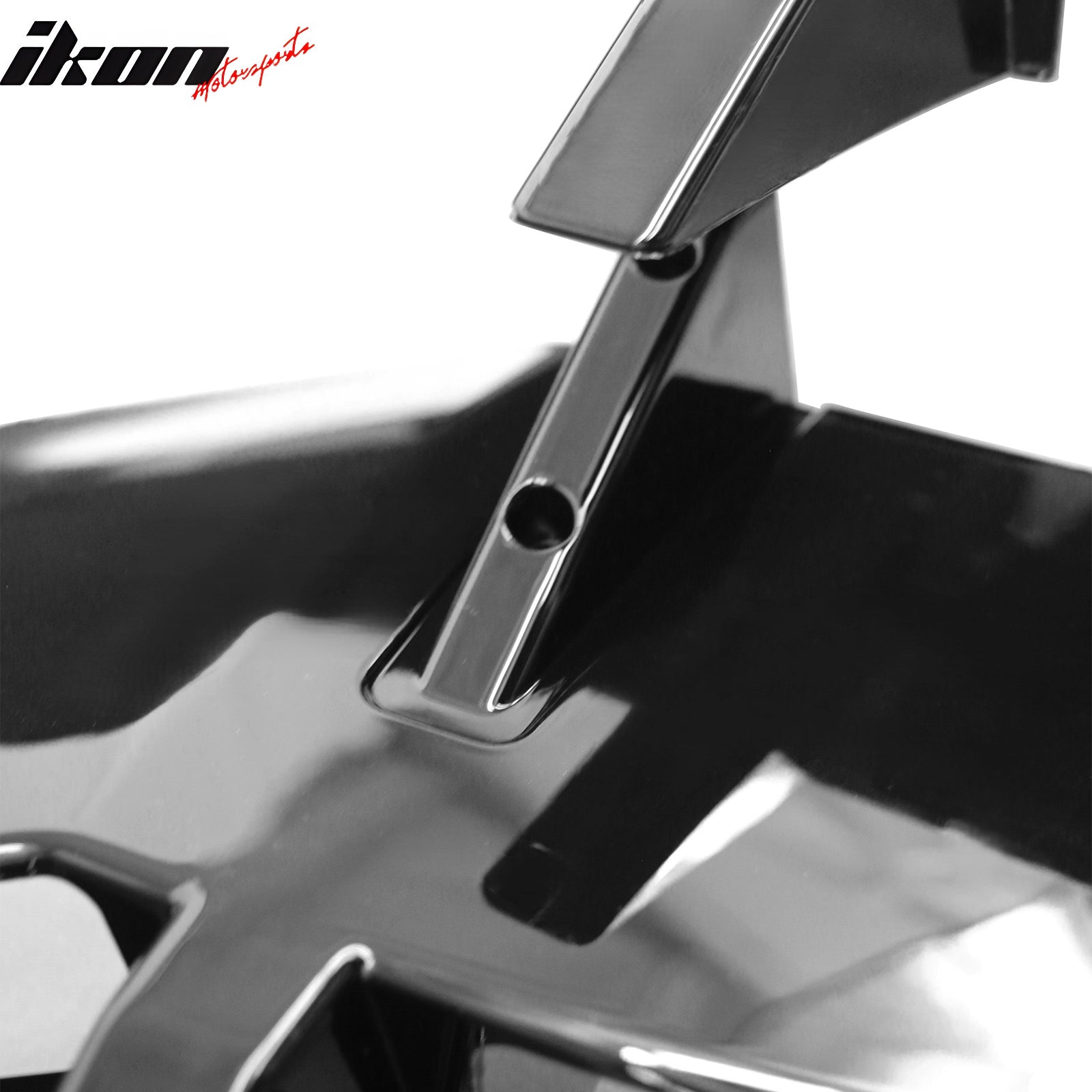 For 24-26 Mustang Coupe IKON Rear Window Windshield Louver Cover ABS Gloss Black
