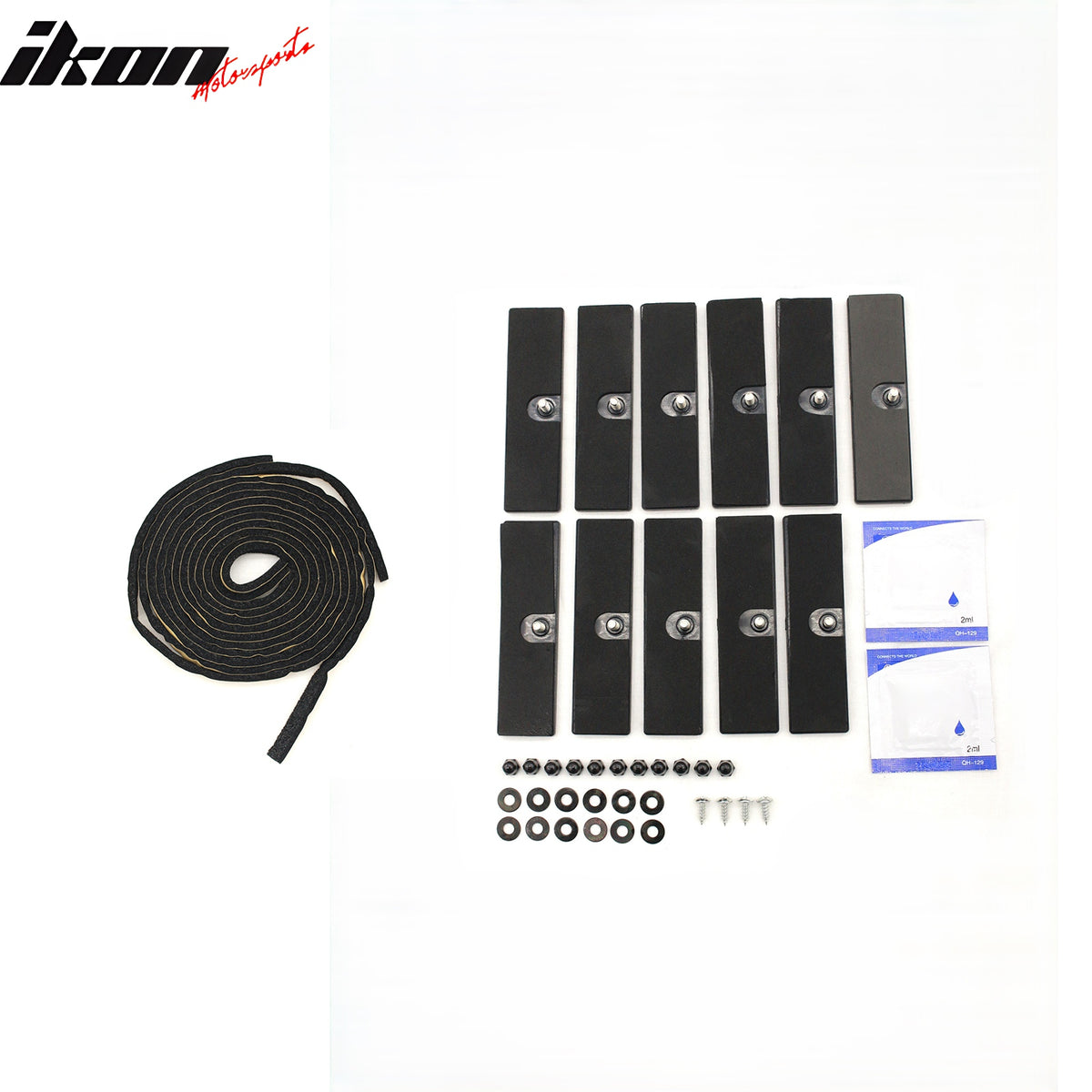 For 24-26 Mustang Coupe IKON Rear Window Windshield Louver Cover ABS Gloss Black