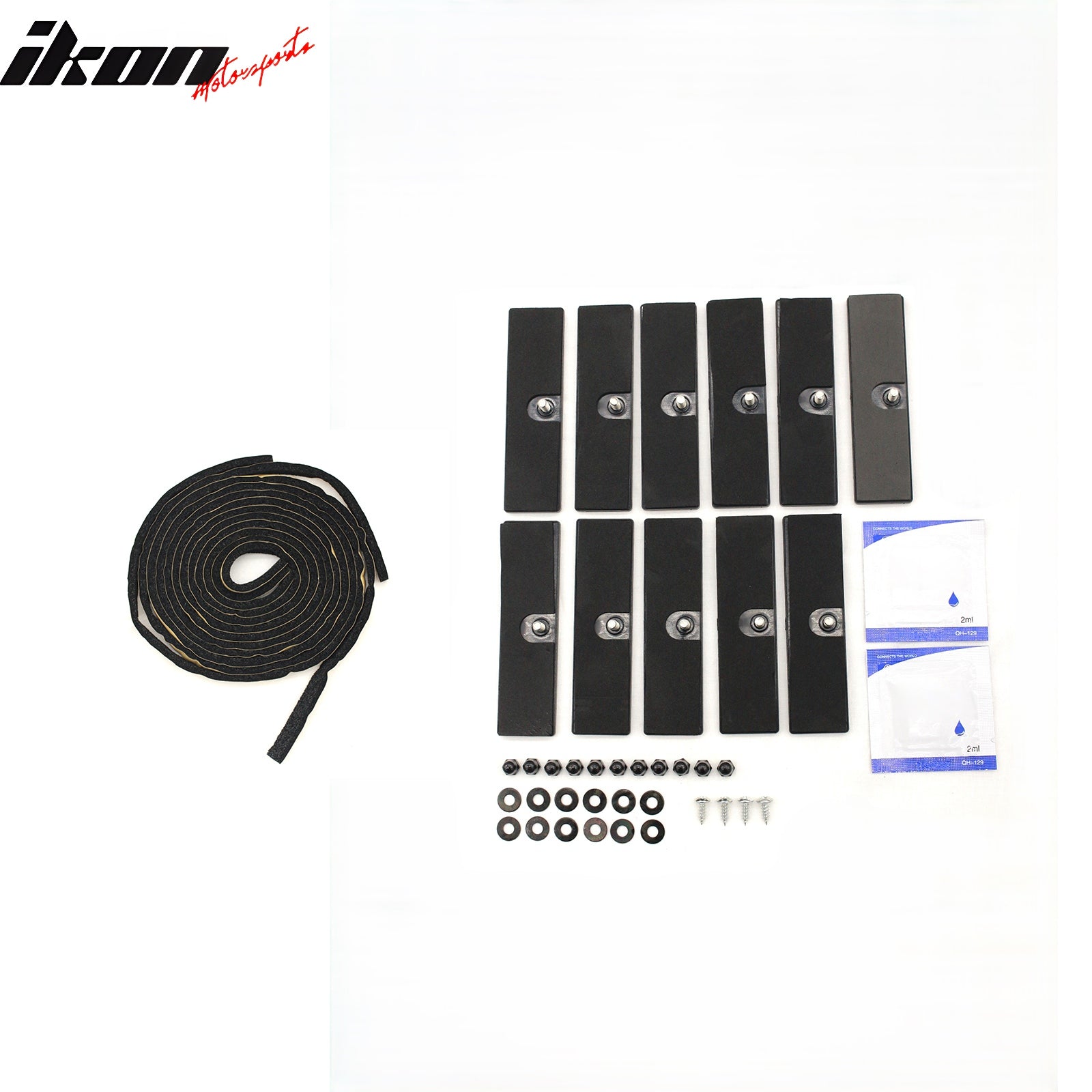 For 24-26 Mustang Coupe IKON Rear Window Windshield Louver Cover ABS Gloss Black