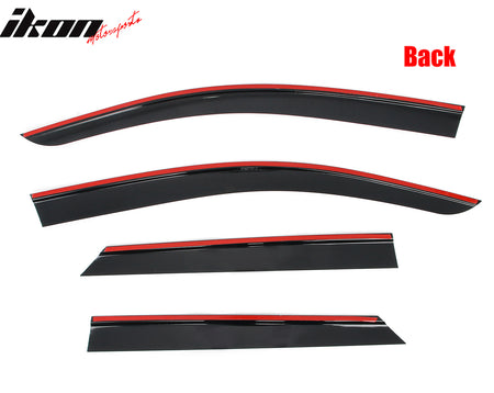 Fits 24-26 Honda Prologue V2 Style Window Visors Acrylic Sun Shade Rain Guard