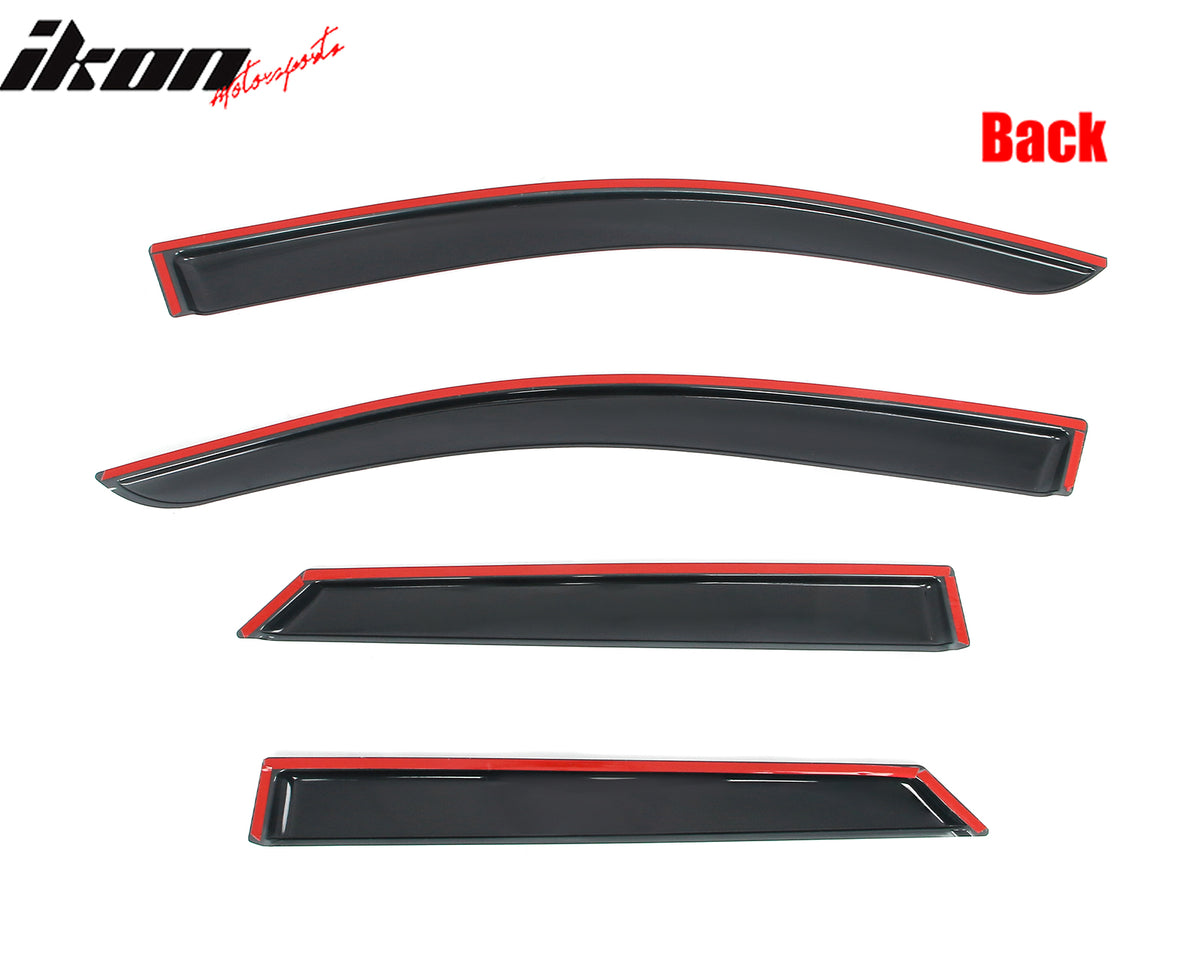 Fits 24-26 Honda Prologue Slim Window Visors Acrylic 4PCS Sun Shade Rain Guard