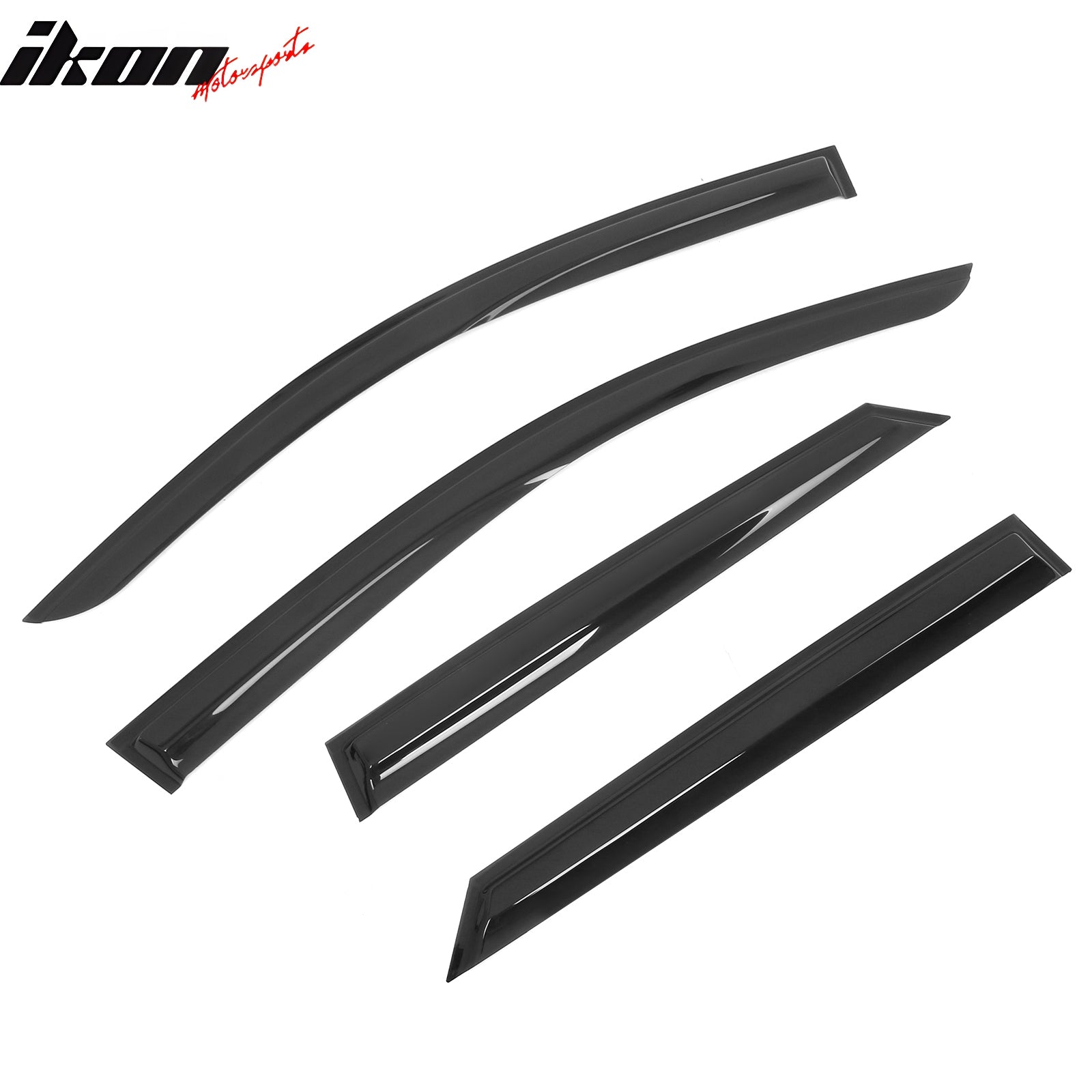 Fits 24-26 Honda Prologue Mugen Style Window Visors Deflector Smoke Acrylic 4PCS