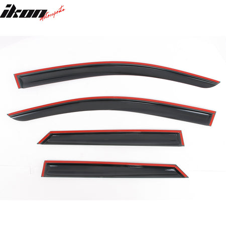 Fits 24-26 Honda Prologue Mugen Style Window Visors Deflector Smoke Acrylic 4PCS