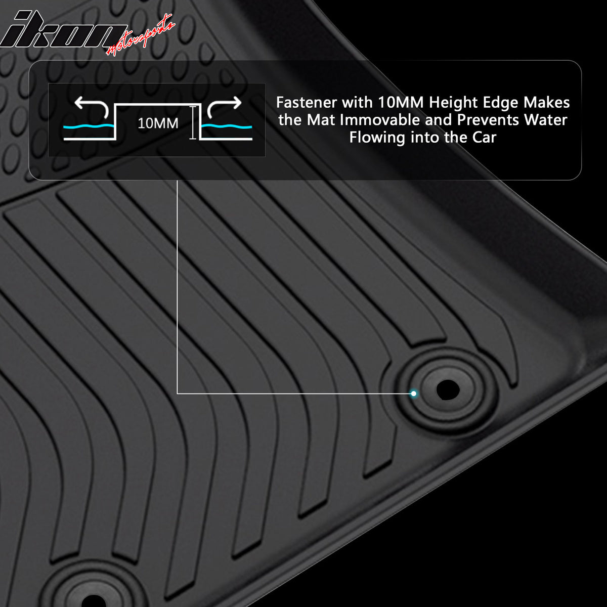 Fits 24-25 Hyundai Kona 3D All Weather Heavy Duty Floor Mats Liner Carpet TPE