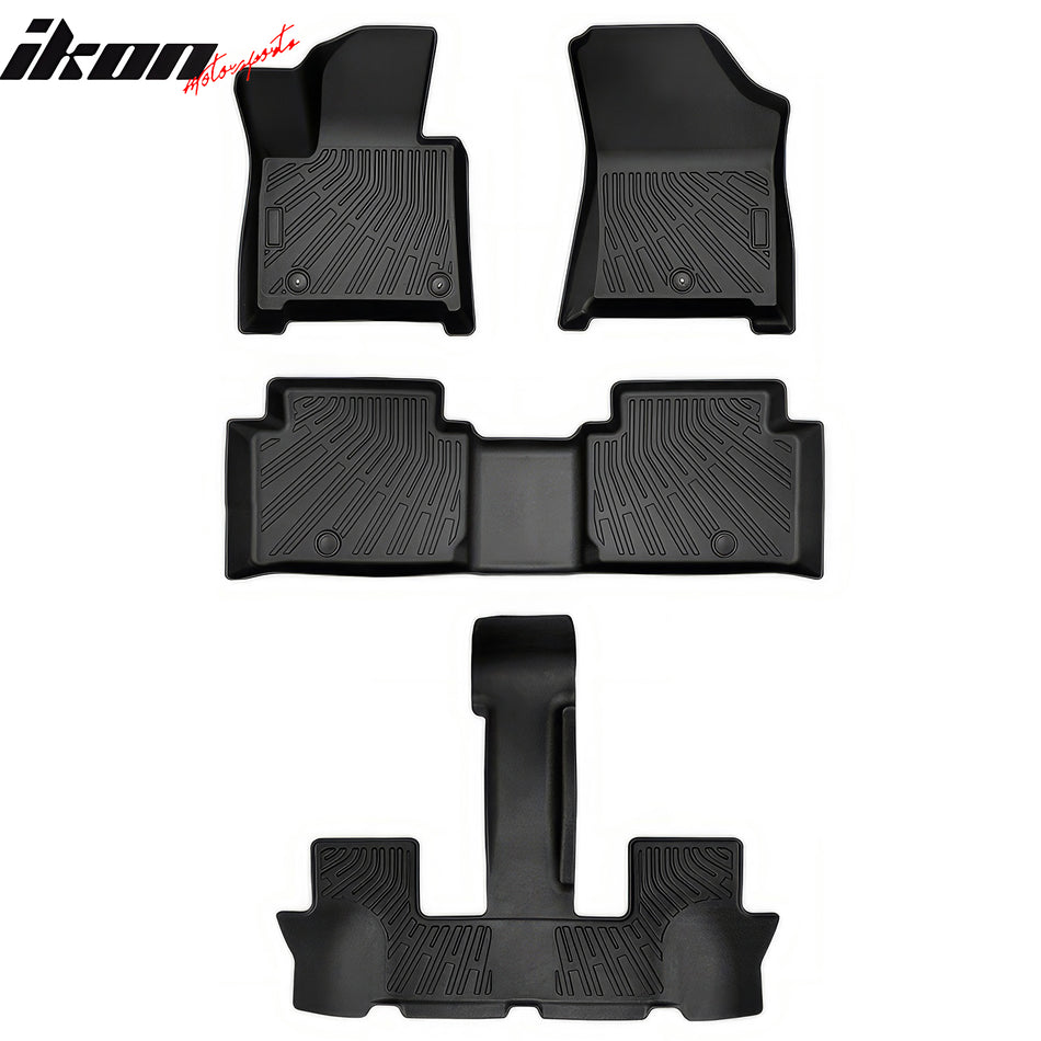 2024-2026 Hyundai Santa Fe 3D Molded Floor Mats All Weather Carpets TPE