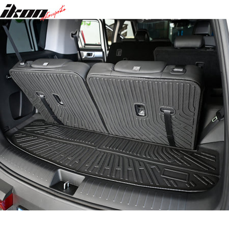 Fits 24-26 Hyundai Santa Fe Rear Trunk Mat Liner W/ Backrest Cover TPE 6/7 Seats