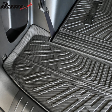 Fits 24-26 Hyundai Santa Fe Rear Trunk Mat Liner W/ Backrest Cover TPE 6/7 Seats
