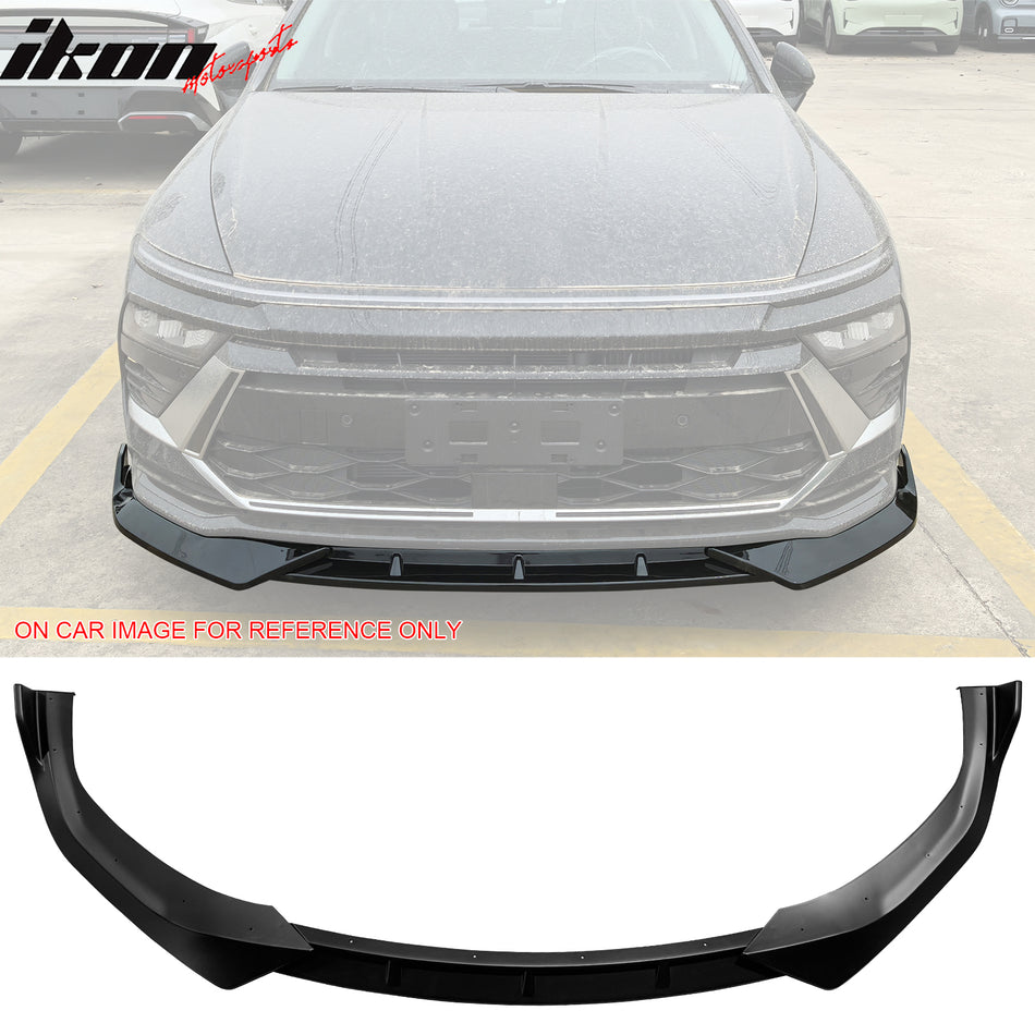 2024-2025 Hyundai Sonata IKON V1 Matte Black 3PCS Front Bumper Lip PP