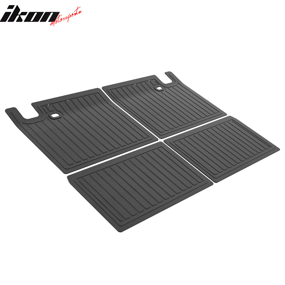 IKON MOTORSPORTS 3D TPE Backrest Mats, Compatible with 2024-2025 Lexus GX550 7 Seats, All Weather Rear Seat Back Mat Cover Protector, Black