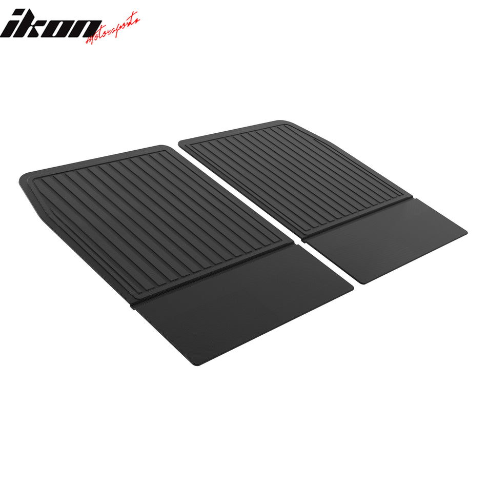 IKON MOTORSPORTS 3D TPE Backrest Mats, Compatible with 2024-2025 Lexus TX350 TX500h TX550h+ 7 & 8 Seats, All Weather Rear Seat Back Mat Cover Protector, Black