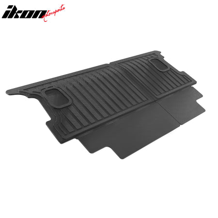 IKON MOTORSPORTS 3D TPE Backrest Mats, Compatible with 2024-2025 Porsche Panamera 4 Seats, All Weather Rear Seat Back Mat Cover Protector, Black