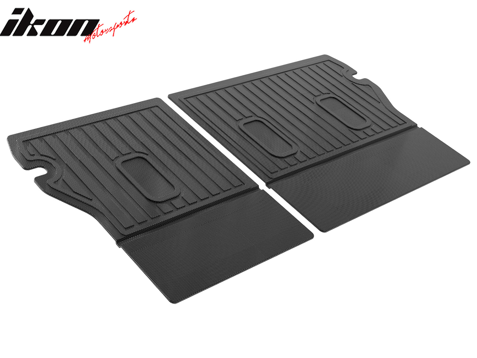 IKON MOTORSPORTS 3D TPE Backrest Mats, Compatible with 2024-2025 Subaru Crosstrek, All Weather Rear Seat Back Mat Cover Protector, Black