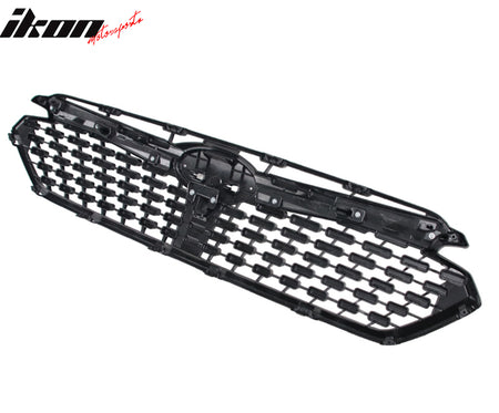 Fits 24-25 Subaru Impreza Sport Front Bumper Upper Grille Gloss Black W/ Chrome