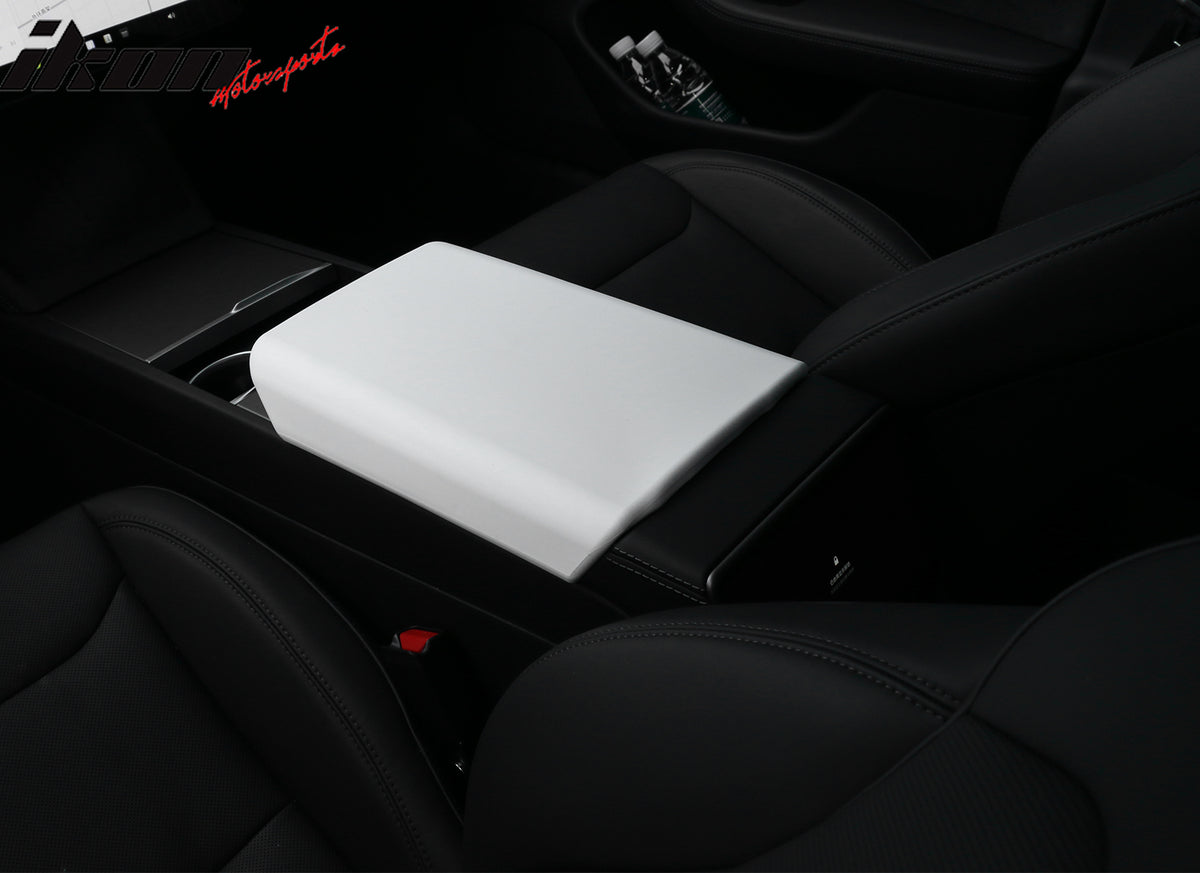 Fits 24-25 Tesla Model 3/25 Y TPE Center Console Armrest Cover Protector White