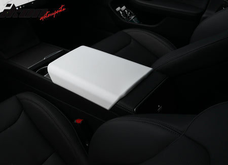 Fits 24-25 Tesla Model 3/25 Y TPE Center Console Armrest Cover Protector White