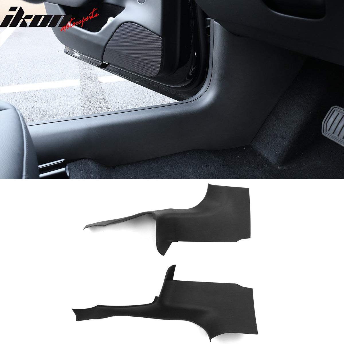 Fits 2024 Tesla Model 3 8PCS Door Sill Protector+Seat Kick Panel+Anti-Kick Cover