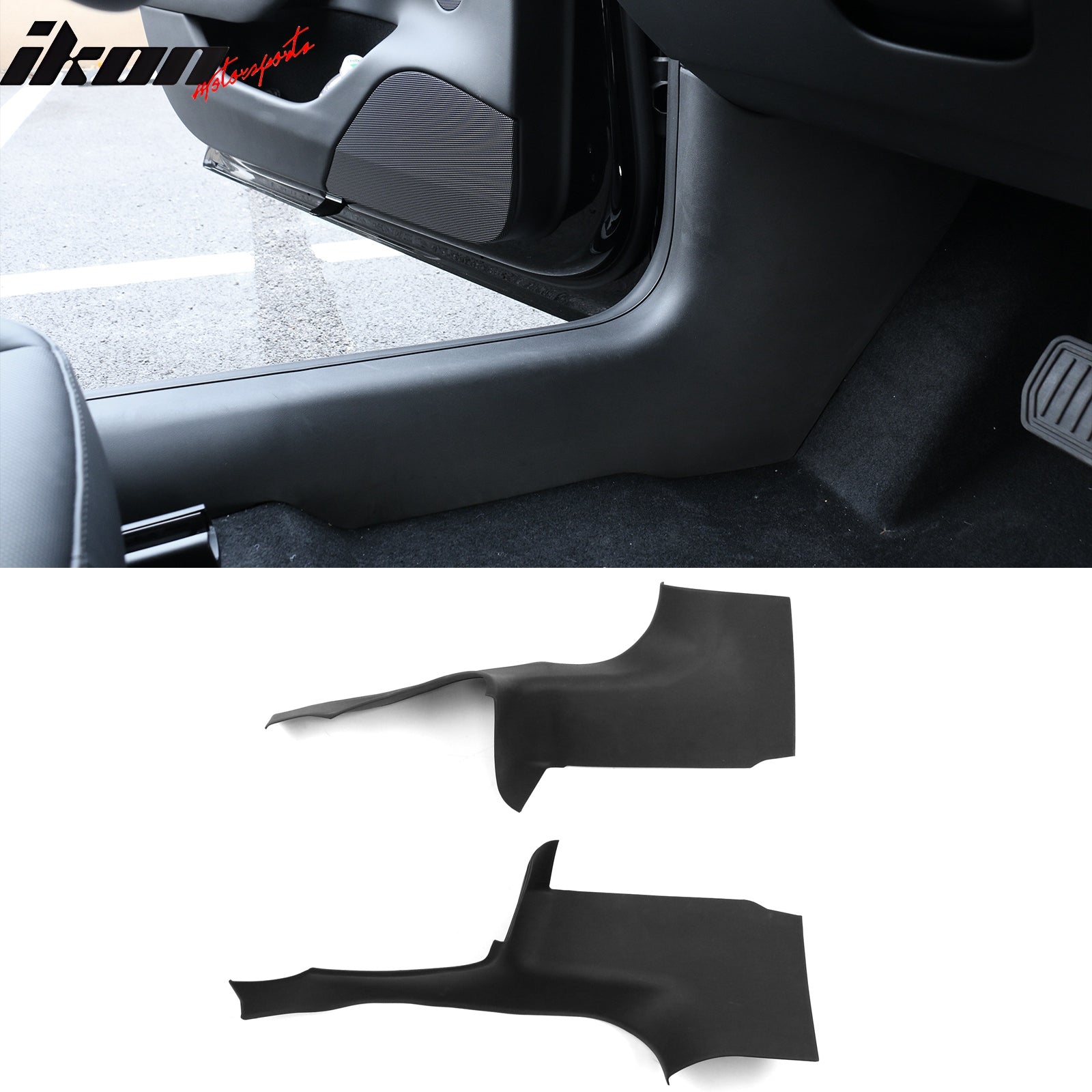 Fits 2024 Tesla Model 3 8PCS Door Sill Protector+Seat Kick Panel+Anti-Kick Cover