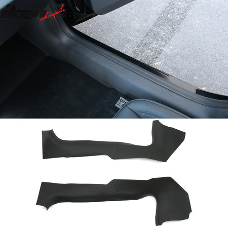 Fits 2024 Tesla Model 3 8PCS Door Sill Protector+Seat Kick Panel+Anti-Kick Cover