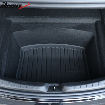 Fits 24-25 Tesla Model 3 Highland Auto Car Rear Cargo Trunk Tray Lower Mats TPE