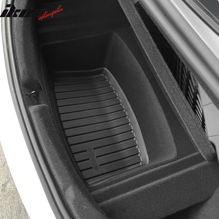 Fits 24-25 Tesla Model 3 Highland Auto Car Rear Cargo Trunk Tray Lower Mats TPE