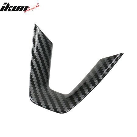Fits 24-25 Tesla Model 3/25 Y Carbon Fiber Print Steering Wheel Panel Trim Cover