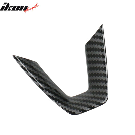 Fits 24-25 Tesla Model 3/25 Y Carbon Fiber Print Steering Wheel Panel Trim Cover