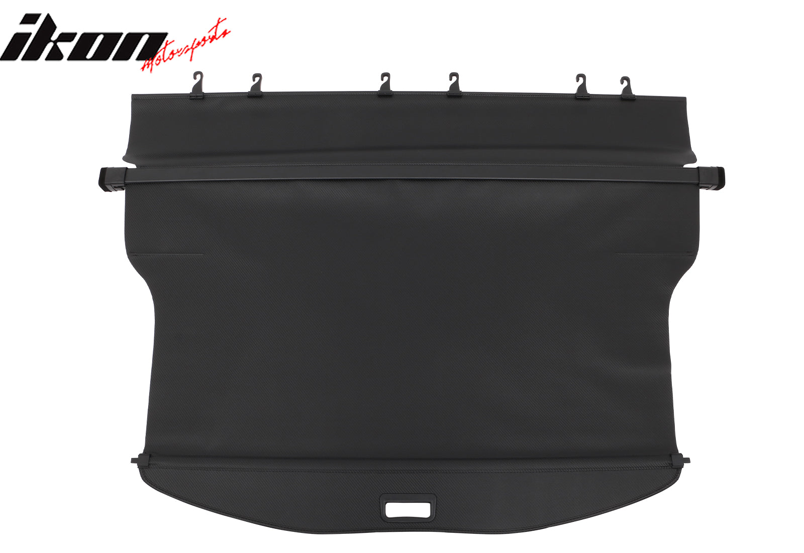 IKON MOTORSPORTS, Rear Retractable Cargo Cover Compatible with 2024-2026 Toyota Grand Highlander, Trunk Security Luggage Shield Shade, Carbon Fiber Print