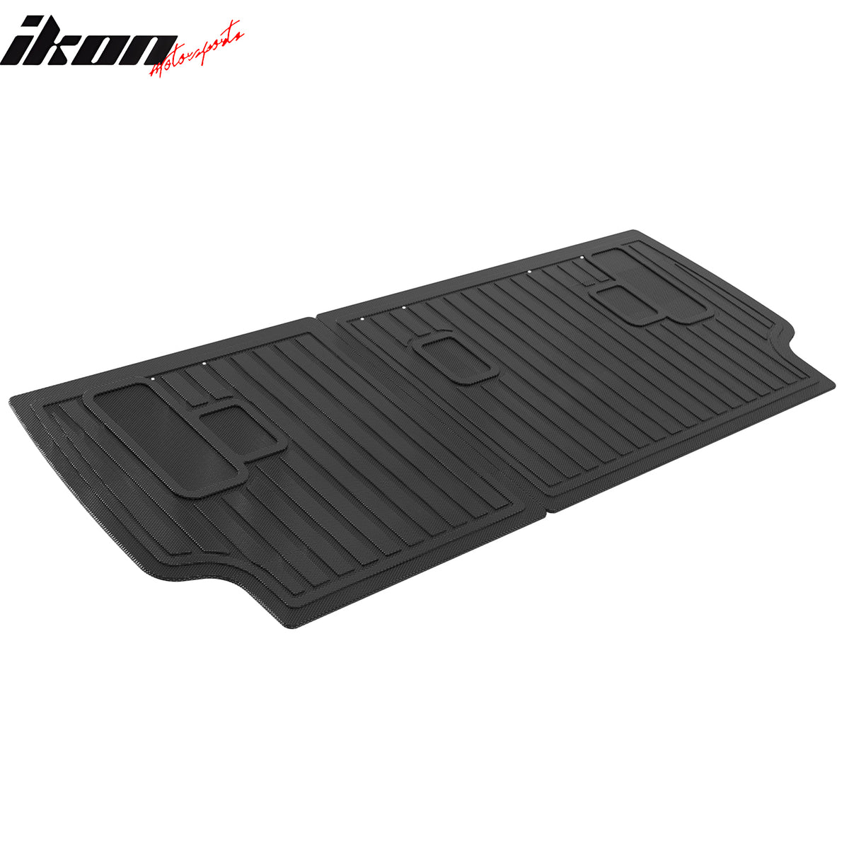 IKON MOTORSPORTS 3D TPE Backrest Mats, Compatible with 2024-2025 Toyota Land Cruiser, All Weather Rear Seat Back Mat Cover Protector, Black