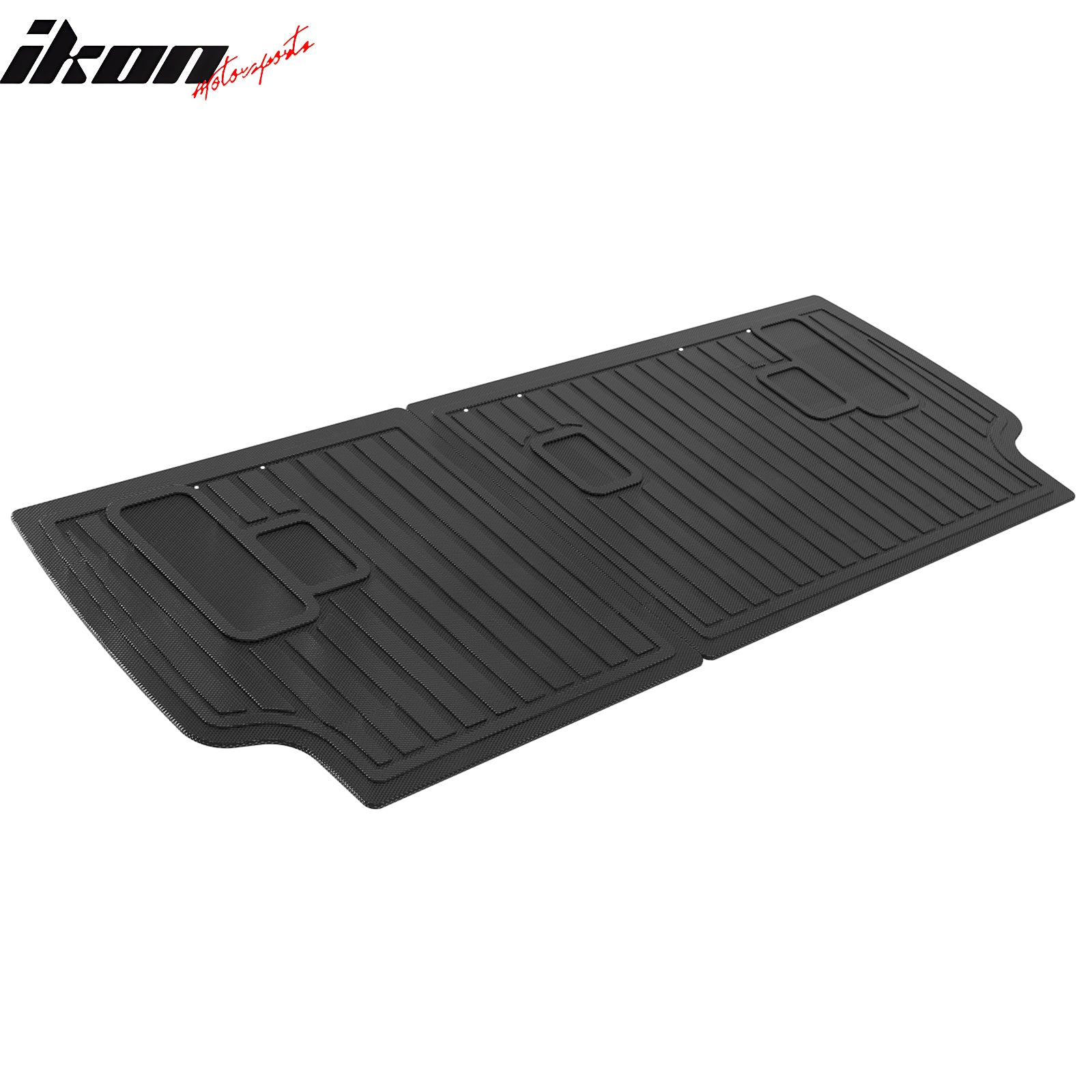 IKON MOTORSPORTS 3D TPE Backrest Mats, Compatible with 2024-2025 Toyota Land Cruiser, All Weather Rear Seat Back Mat Cover Protector, Black