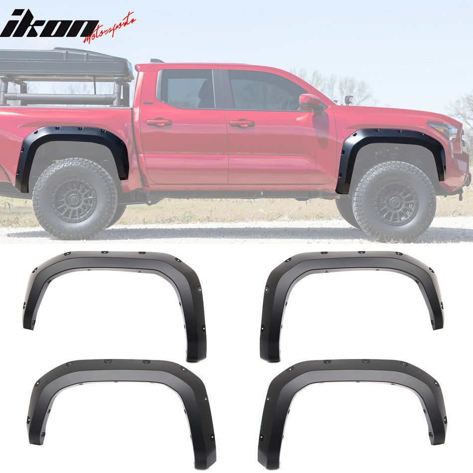 2024-2025 Toyota Tacoma Pocket Style Fender Flares Wheel Cover PP 4PCS