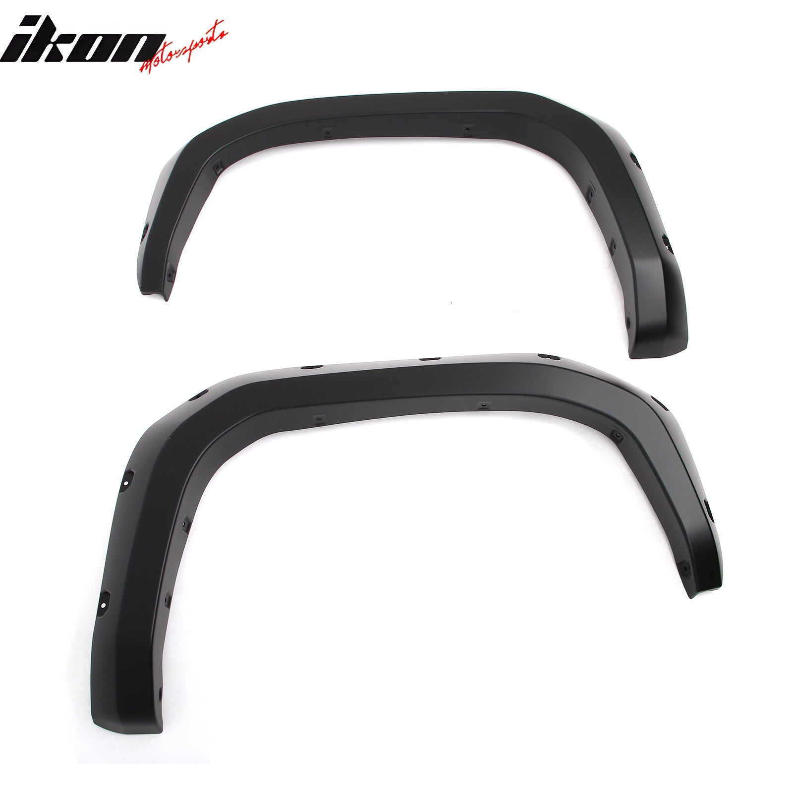 IKON MOTORSPORTS Fender Flares Compatible with 2024-2025 Toyota Tacoma, Pocket Style PP Black Wheel Flare Cover Protector Set, 4 Pcs, Front & Rear