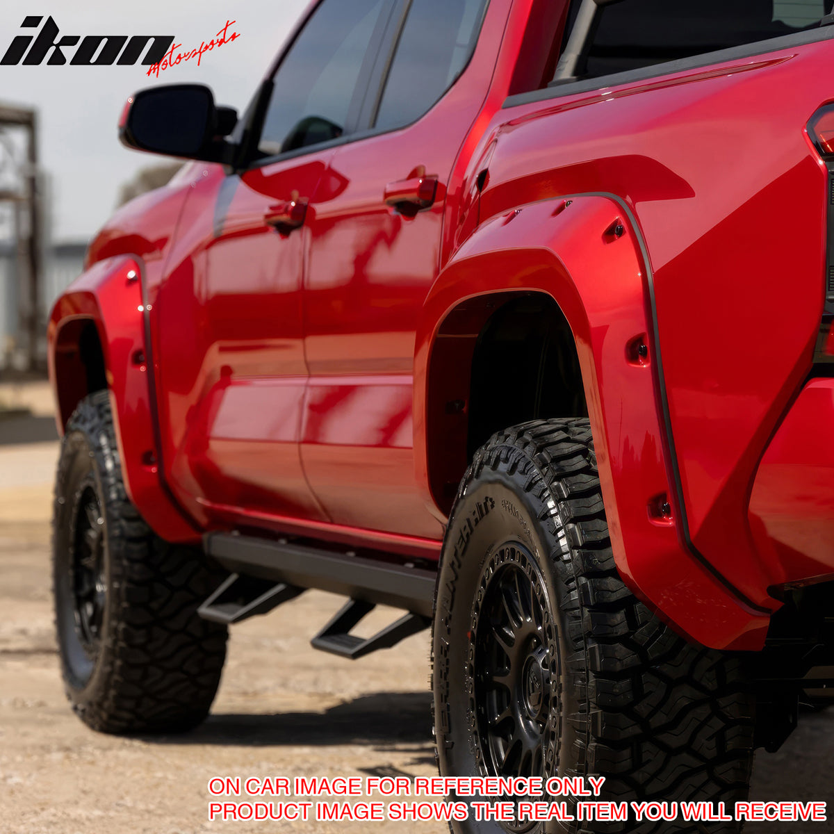 Fits 24-25 Toyota Tacoma Fender Flares Pocket Style Wheel Arch Cover PP 4PC Trim