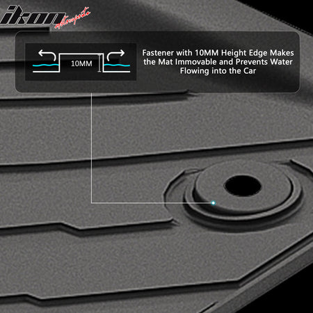 Fits 24-26 Tacoma Crew Cab TPE Floor Mats All Weather Protection Liners Carpets