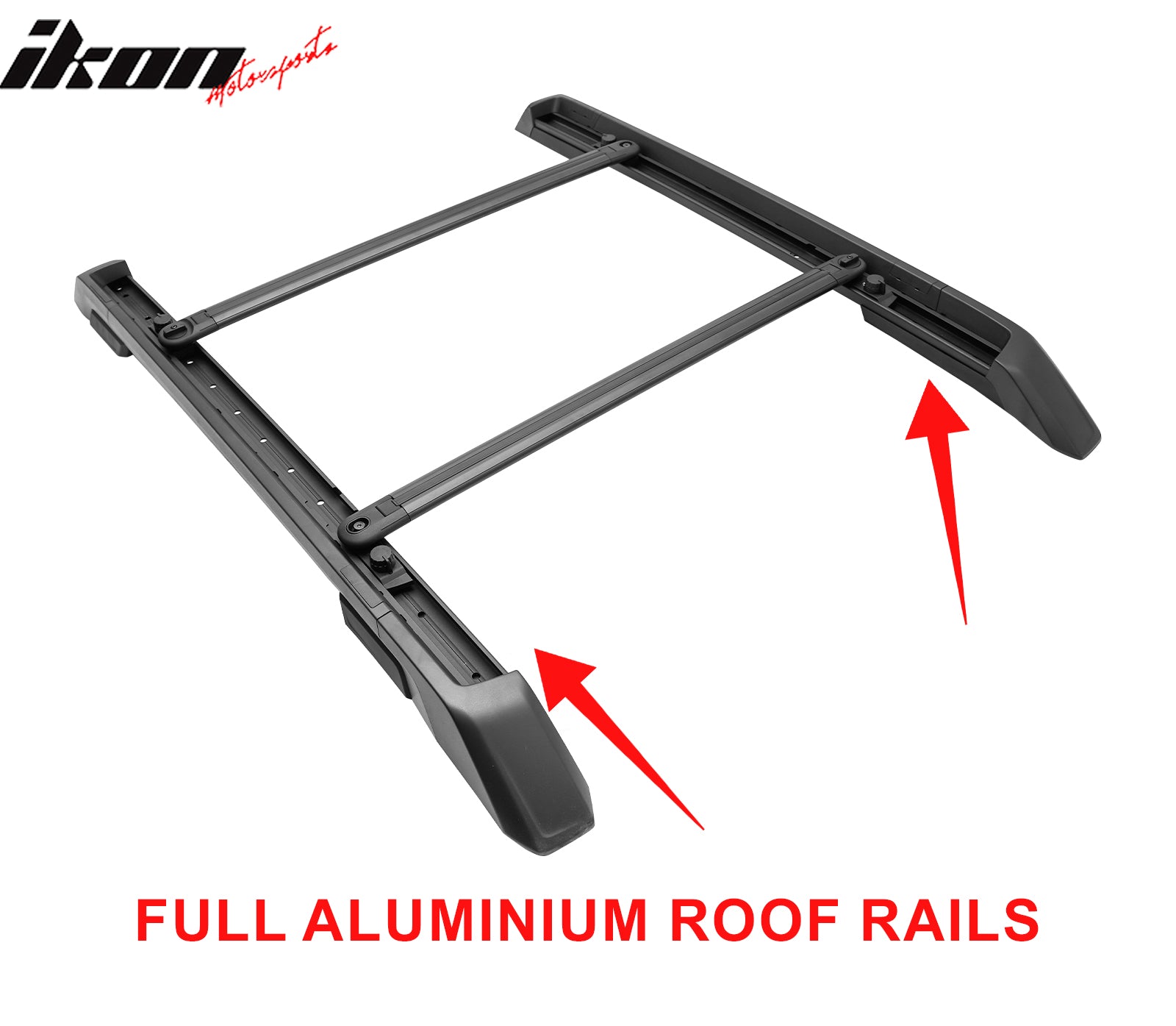 Fits 24-26 Toyota Tacoma Double Cab 4PCS Aluminum Roof Cross Bars w/ Slide Rail
