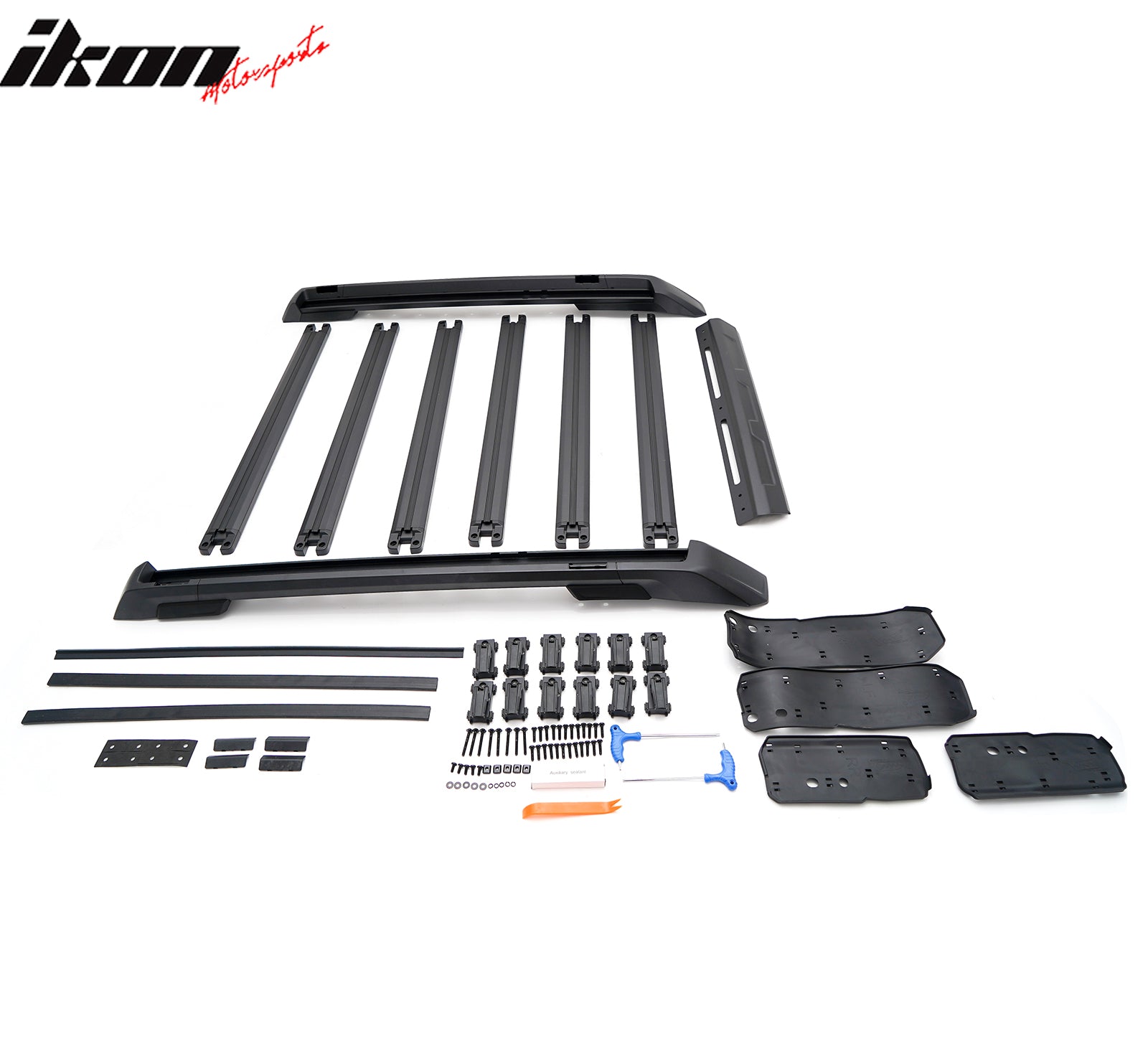 Fits 24-26 Toyota Tacoma Double Cab Aluminum Roof Cross Bars w/ Slide Rail 8PCS