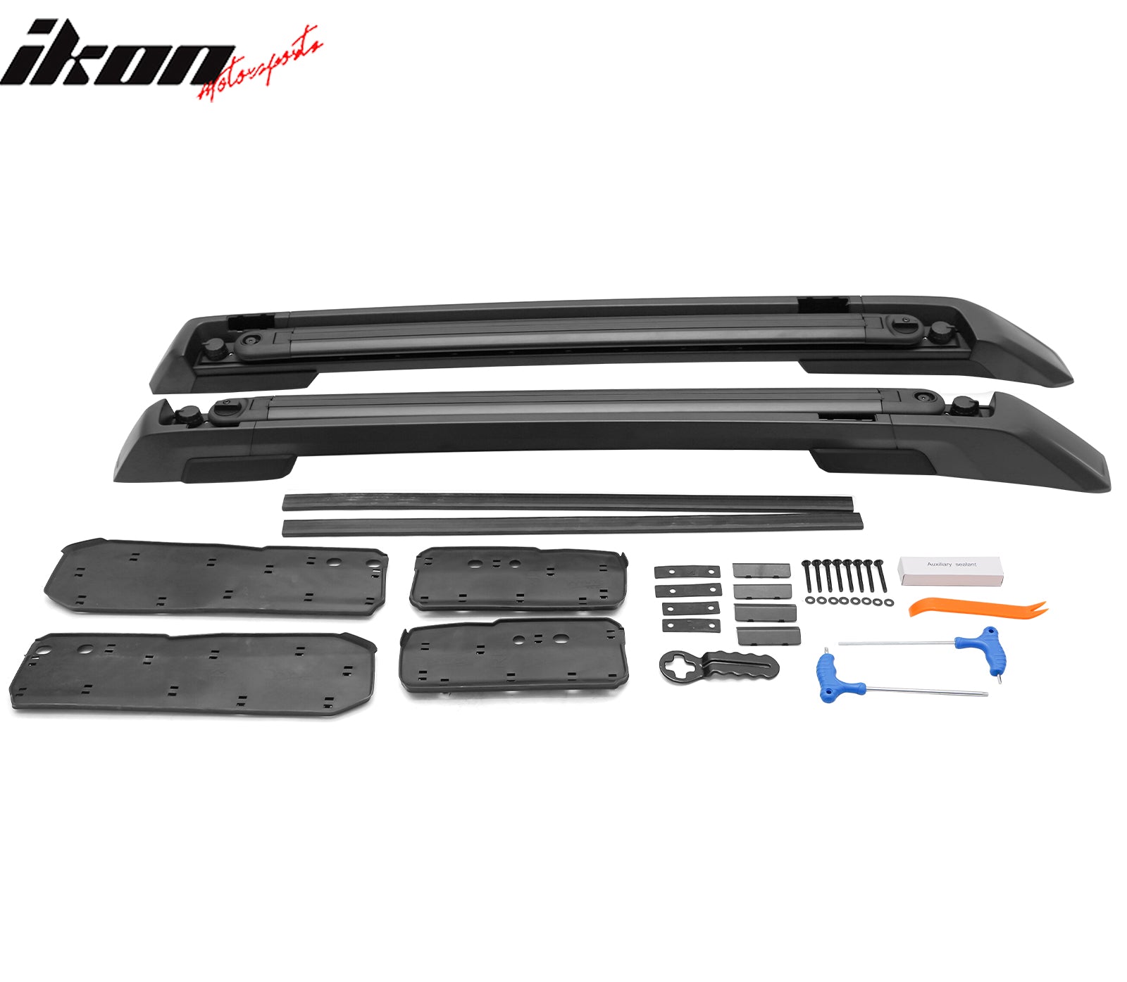 Fits 24-26 Toyota Tacoma Double Cab OE V2 Style Roof Cross Bars with Slide Rail