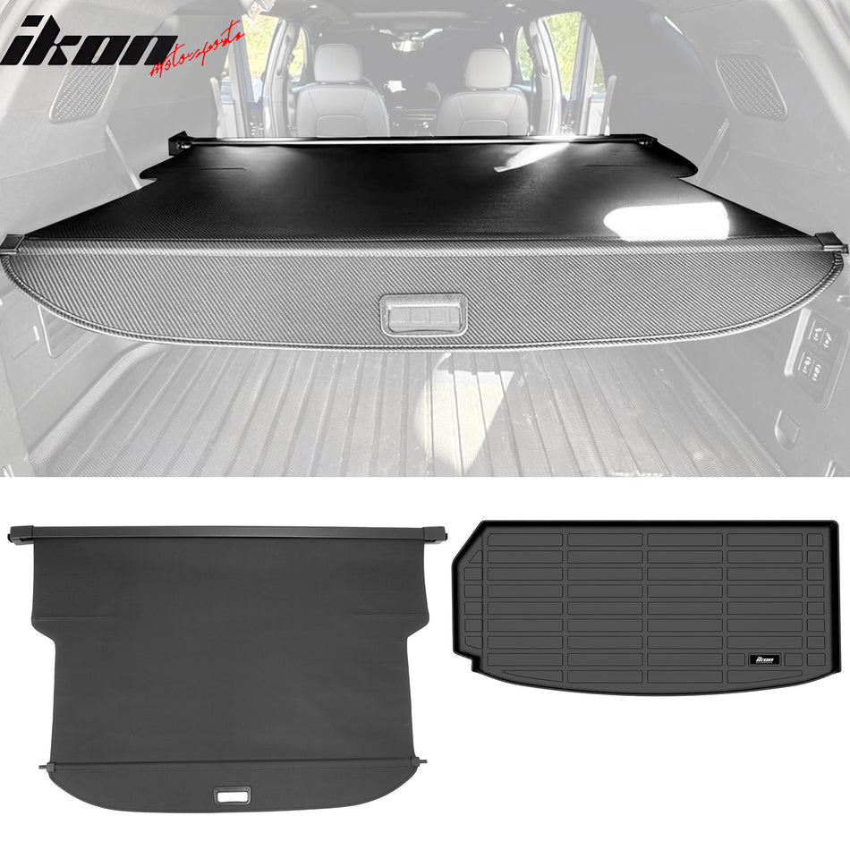 2024-2026 Acadia & Enclave Cargo Cover + 3D Trunk Mat Carbon Fiber Texture
