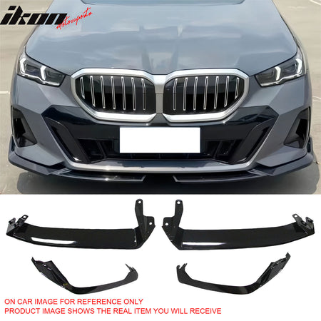 Fit 2024-2026 BMW G60 5-Series Sedan Bumper Lip + Rear Diffuser+ Side Skirt
