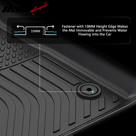 Fits 24-26 Chevy Silverado EV GMC Sierra EV TPE 3D Floor Mats Cargo Liner Carpet