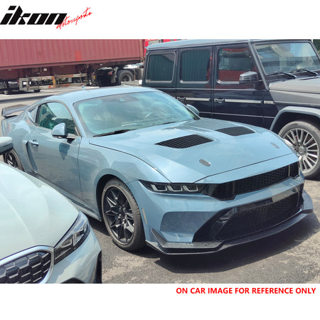 Fits 24-26 Ford Mustang Front Bumper Cover + Hood + Fender GTD Style (Matte Lip)