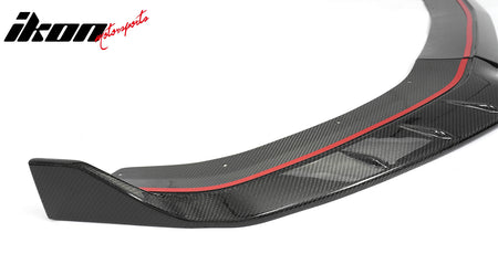 Fits 24-26 Ford Mustang IKON Front Bumper Lip Real Carbon Fiber Lower Splitter