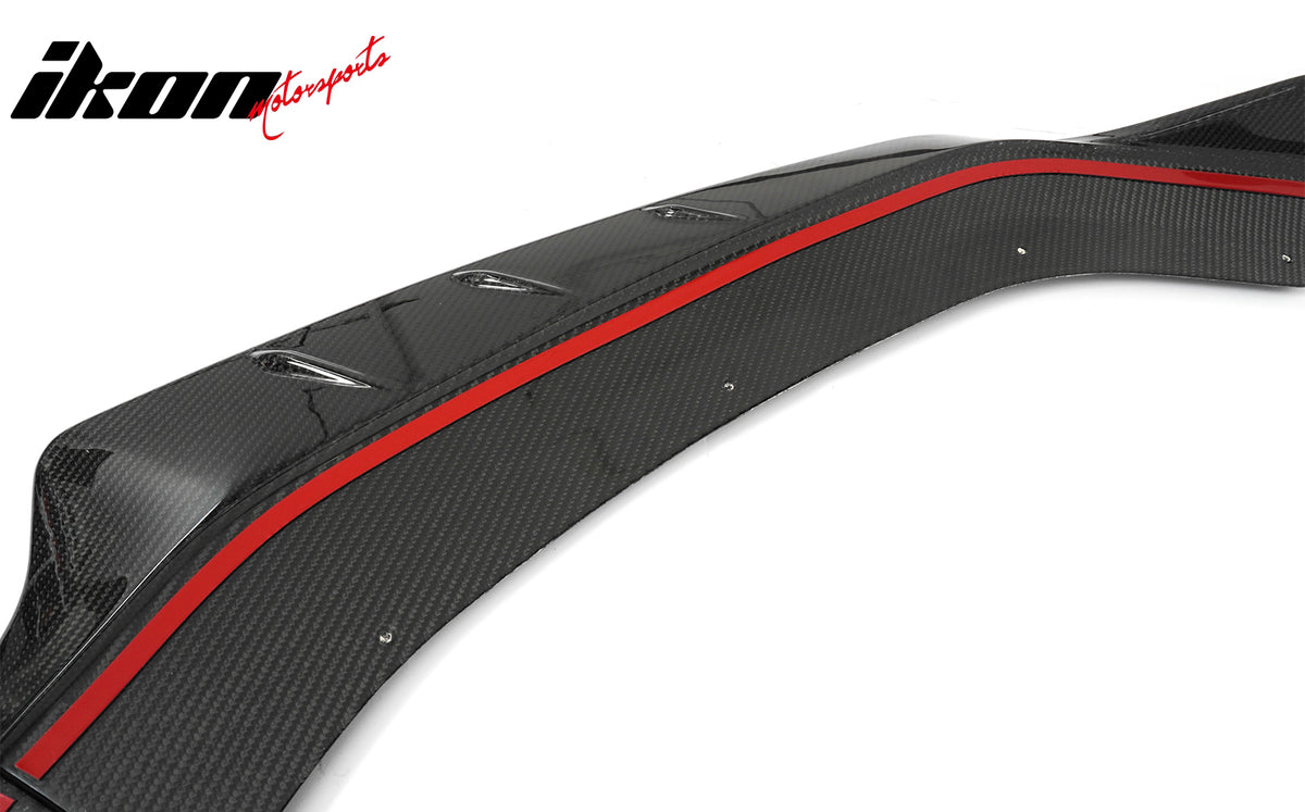 Fits 24-26 Ford Mustang IKON Front Bumper Lip Real Carbon Fiber Lower Splitter