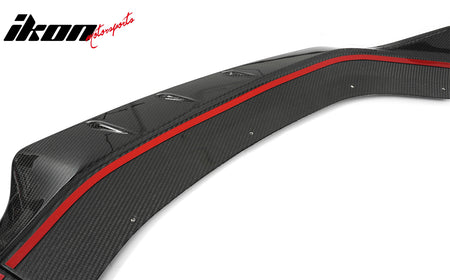 Fits 24-26 Ford Mustang IKON Front Bumper Lip Real Carbon Fiber Lower Splitter