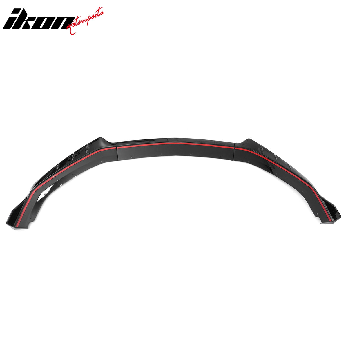 Fits 24-26 Ford Mustang IKON Style Front Bumper Lip Gloss Black Lower Splitter