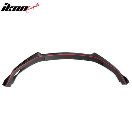 Fits 24-26 Ford Mustang IKON Style Front Bumper Lip Gloss Black Lower Splitter