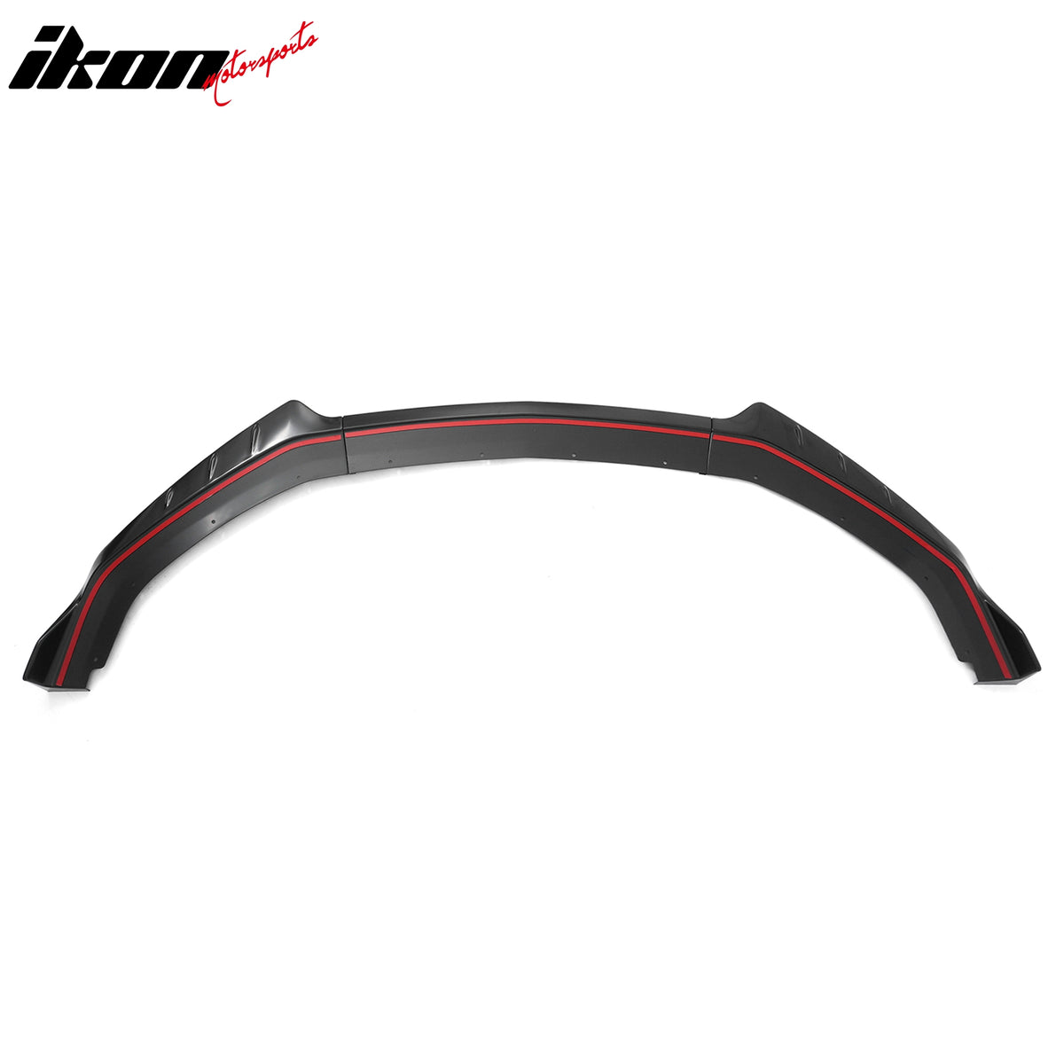 Fits 24-26 Ford Mustang IKON Style Front Bumper Lip Matte Black Lower Splitter