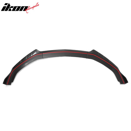 Fits 24-26 Ford Mustang IKON Style Front Bumper Lip Matte Black Lower Splitter