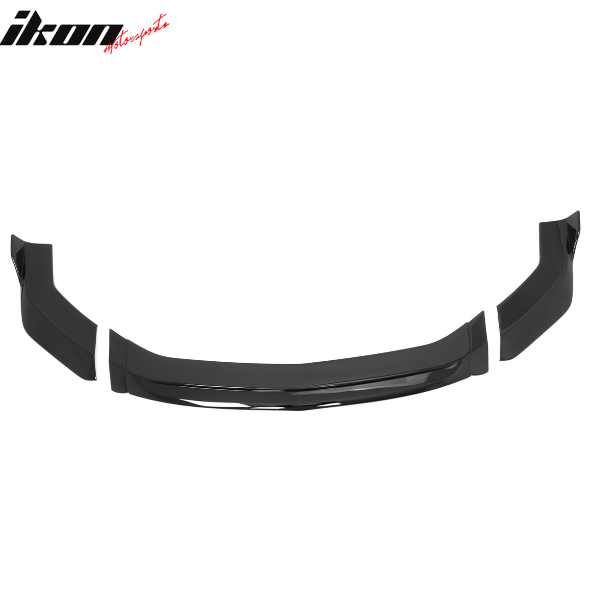 Fits 24-26 Ford Mustang Ecoboost GT IKON V2 Style Front Lip Gloss Black 3PCS