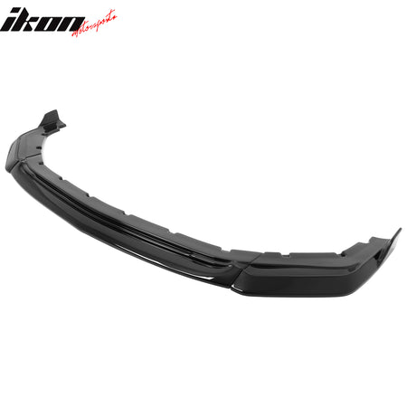 Fits 24-26 Ford Mustang IKON Style Gloss Black Front Bumper Lip Spoiler ABS 3PCS
