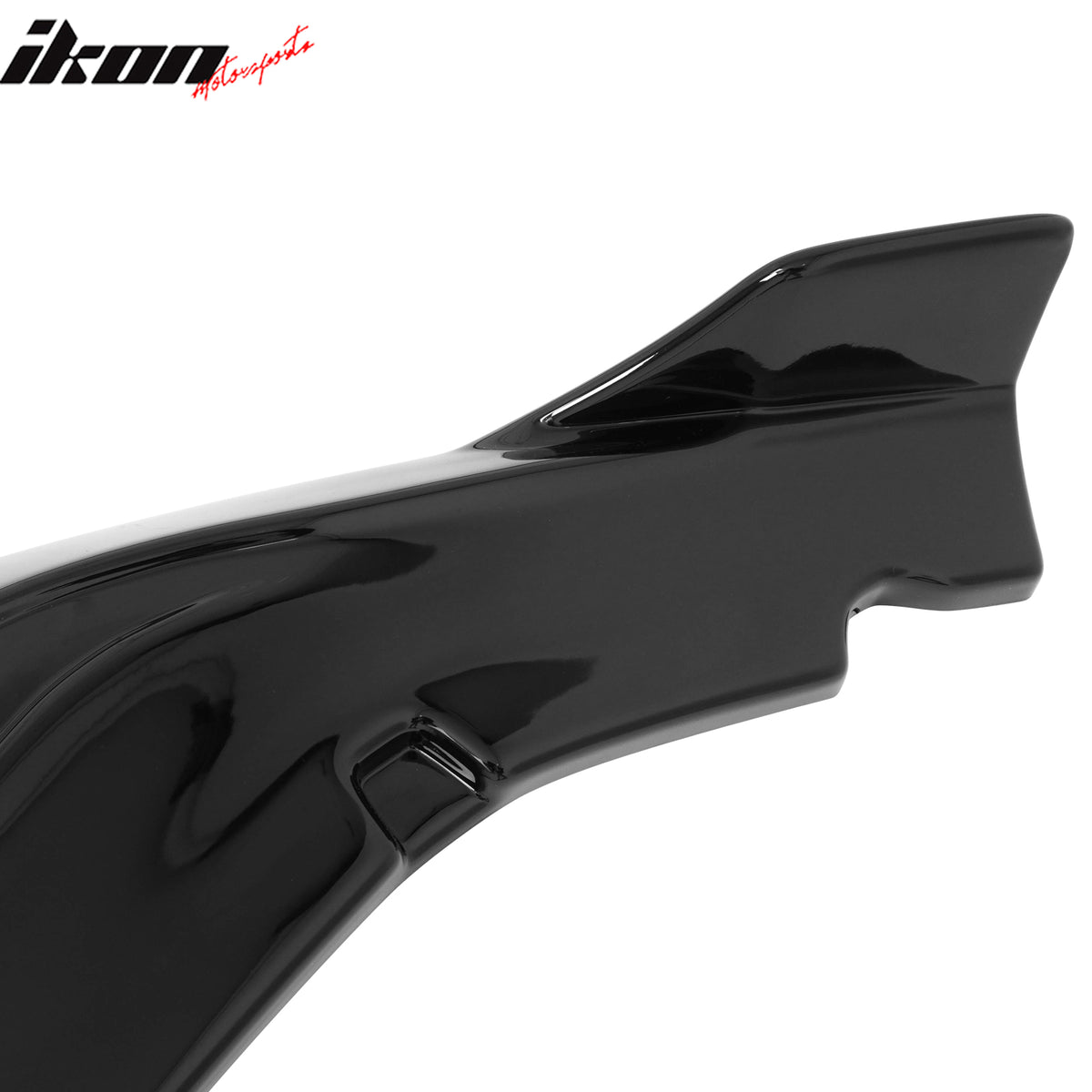 Fits 24-26 Ford Mustang IKON Style Gloss Black Front Bumper Lip Spoiler ABS 3PCS